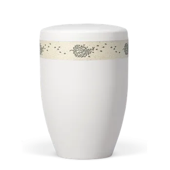 Smuteční dekorace Ekologická urna Nature White - List