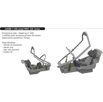 Plastikový model Eduard 1/48 F-35B cockpit PRINT (TAMIYA)