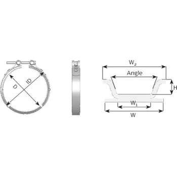 Objímka výfuku d=150-160mm