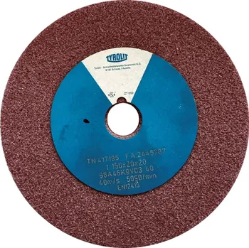 Brusný kotouč Tyrolit T417195 | Brusný kotouč plochý 150x20x20 mm, 98A46K9V40 (Z46)