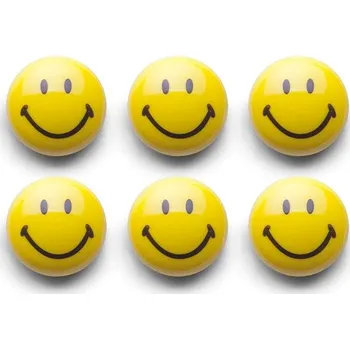 Polep vozidla ZELLER Magnetky kulaté smajlík, průměr 3 cm, 6 ks