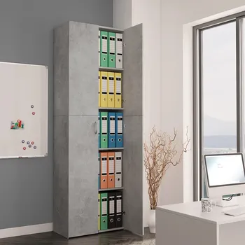 Organizace kuchyně vidaXL Kancelářská skříň betonově šedá 60x32x190 cm kompozitní dřevo