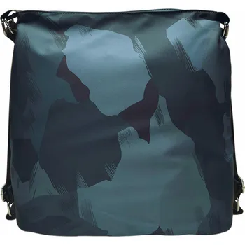 Kabelka Slušivý šedomodrý kabelko-batoh 2v1 z nylonu Jackie