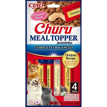 Pamlsek pro kočku Inaba Churu Cat meal topper kuře 4x 14g