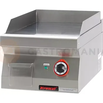 Kuchyňský gril Grilovací deska hladká chromovaná 400 mm 4,8 kW | KROMET, 700.PBE-400G