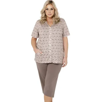 Dámské pyžamo Dámské pyžamo ITALIAN FASHION RAMIRA print/cappuccino M 0