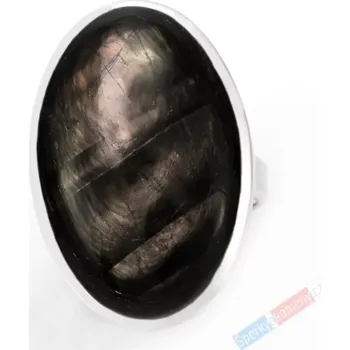 Prsten Velký stříbrný prsten (Ag 925/1000) s hyperstenem QAA, vel. kamene cca 33 x 23 mm (HY1028R)