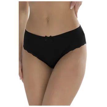 Kalhotky Dámské bavlněné kalhotky Leptir 40/2 2 pack XXL Černá