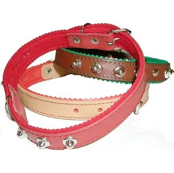 Obojek pro psa Chopo Obojky FOKY zdobené s plstí do 55cm Barva: Hnědá