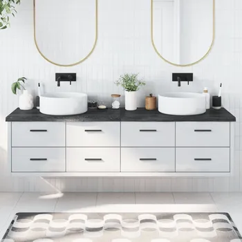 Deska pod umyvadlo vidaXL Koupelnová deska tmavě hnědá 200x60x(2-4) cm ošetřený masiv