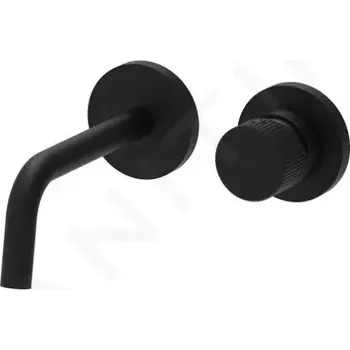 Vodovodní baterie Paffoni Jo Umyvadlová baterie pod omítku s tělesem, 2-otvorová instalace, matná černá, JO104NO70