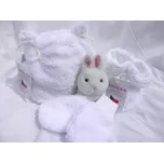 AMÁLKA Chlupatá, kojenecká souprava, bílá Velikost: 62-68