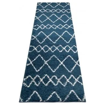 Koberec Makro Abra Běhoun Shaggy DELHI 6131B modrý Šíře: 70 cm