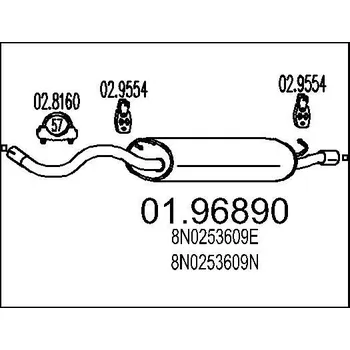 Auto-moto Zadní tlumič výfuku MTS 01.96890