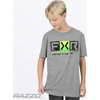 Chlapecké tričko Dětské tričko FXR Youth Moto Premium Tshirt Grey Heather Army Camo Youth - S