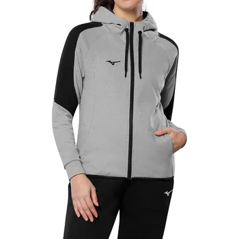 Pánská mikina Dámská sportovní mikina Mizuno Athletics RB Sweat Jacket / Gray heather Velikost: S