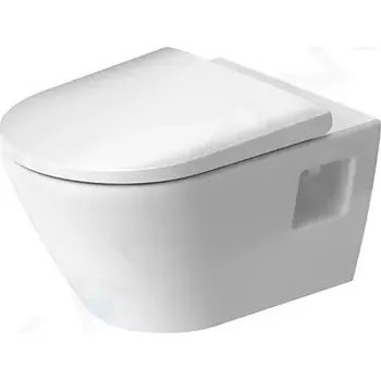 Klozet Duravit D-Neo Závěsné WC se sedátkem SoftClose, Rimless, bílá, 45780900A1