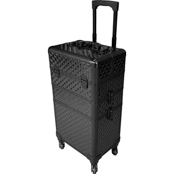 Kosmetická taška Salon Komplet Kufr na kolečkách Big Diamond černý
