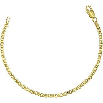 Náramek Stříbrný pozlacený náramek rolo broušené délka náramku 18cm