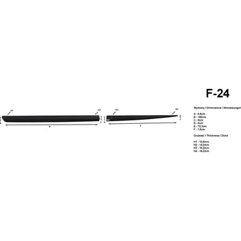 Lišta karosérie Boční lišty na dveře Kia Ceed 5dv Hatchback/Combi 2018- F24 | Rider