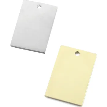 Materiál na výrobu šperku Nerezový Přívěsek Obdélník 22x15mm - 1Ks - Nerez RL