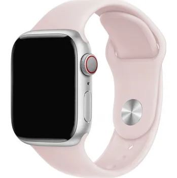 Řemínek na hodinky Silikonový řemínek s kratší a delší přezkou pro Apple Watch 42mm / 41mm / 40mm / 38mm - starorůžový