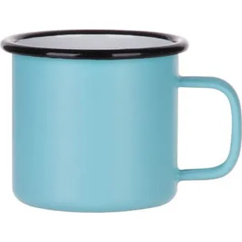 Kovový hrnek "Plecháček" 380 ml matný s černým lemem - zelený sublimace termotransfer