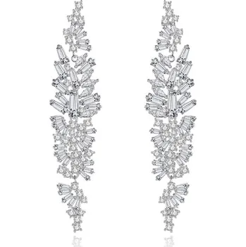 Náušnice Flamenco Mystique chirurgické oceli visací náušnice KSL89 s krystaly, ručně vyráběné, hypoalergenní, odolné