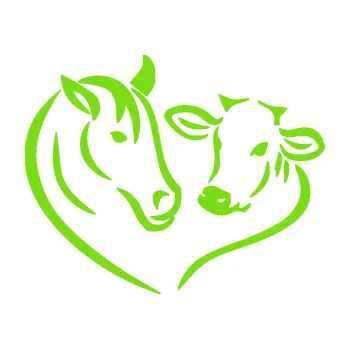 Samolepící dekorace SAMOLEPKA Kůň s kravičkou v srdíčku levá láska ke zvířatům (04 - zelená kawasaki) NA AUTO, NÁLEPKA, FÓLIE, POLEP, TUNING, VLASTNÍ TEXT, TISK, AUTOSAMOLEPKY.cz, POLEPY, OBRÁZEK, LOGO, SAMOLEPKY