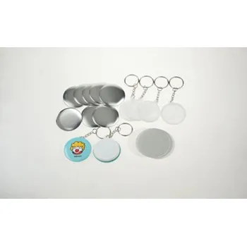 100 placek 37 mm s plastovým přívěskem - dlouhý řetízek (odznaky, buttony)