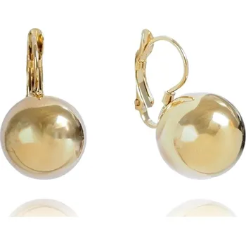 Náušnice Flamenco Mystique Náušnice z chirurgické oceli pozlacené 14 karátovým zlatem s přívěskem, světlé zlato, 1,7 x 2,8 cm