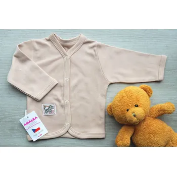 Kojenecká bunda AMÁLKA Bavlněný, kojenecký kabátek, oříškový Velikost: 80