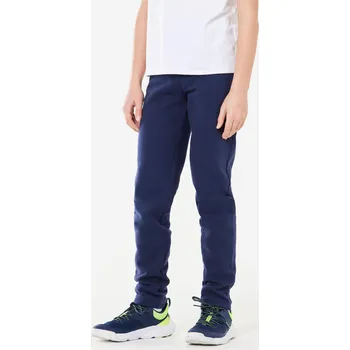 Dívčí oblečení DOMYOS Dětské meltonové tepláky námořnicky modré 14 LET MODRÁ