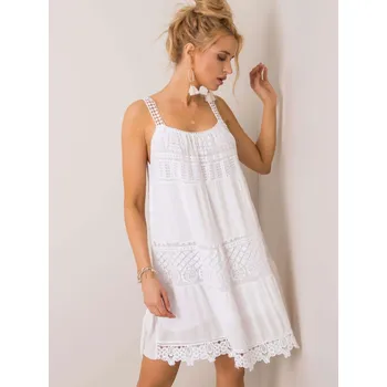 Dámské šaty Lehounké letní minišaty Eunice OCH BELLA bílé EU velikost: L