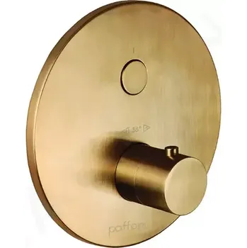 Vodovodní baterie Paffoni Compact Box Termostatická sprchová baterie pod omítku, kartáčovaná zlatá, CPT013HGSP