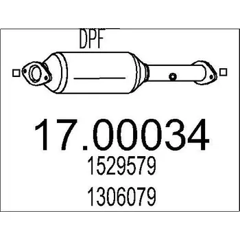 Filtr pevných částic Filtr pevnych castic, vyfukovy system MTS 17.00034