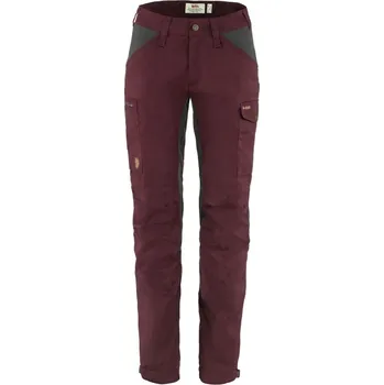 Kalhoty Fjällräven Kaipak Trousers Curved W Dark Garnet-Dark Grey - 44 + doprava zdarma