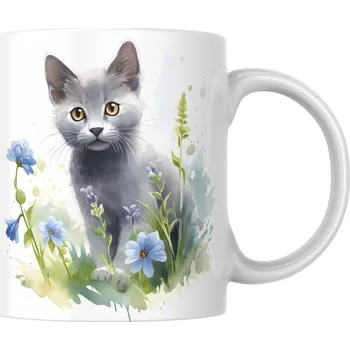 Hrnek 330ml, ŠEDÁ KOČKA, cena za 1 ks