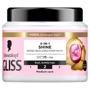Vlasová regenerace Schwarzkopf Gliss 4-in-1 Shine Bond-Building Hair Mask 2 Medium care maska pro lesk vlasů 400 ml