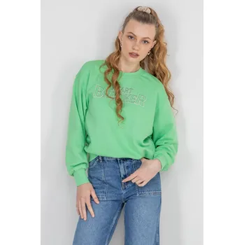 Dámská mikina Only dámská mikina s komiks Carmen zelená Velikost: L