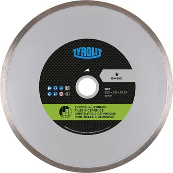 Řezný kotouč TYROLIT Diamantový kotouč BASIC 1A1R Rozměry: 115x1,6x22