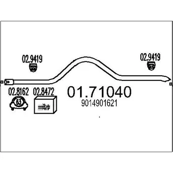 Výfuková trubka Výfuková trubka MTS 01.71040