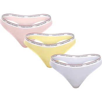 Kalhotky 3PACK dámská tanga Tommy Hilfiger vícebarevná (UW0UW04894 0VQ) L UW0UW04894 0VQ Možnost vrácení zboží ZDARMA do 120 dnů!