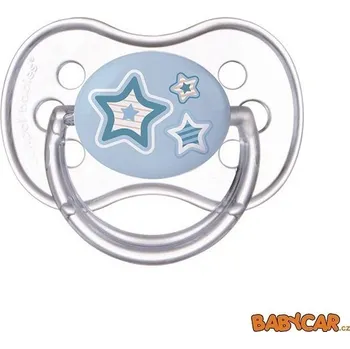 dudlíky CANPOL BABIES silikonový dudlík třešinka NEWBORN BABY 0-6m 1ks Modrá
