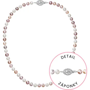 Náušnice Perlový náhrdelník z říčních perel se zapínáním z bílého 14 karátového zlata 822004.3/9265B multi