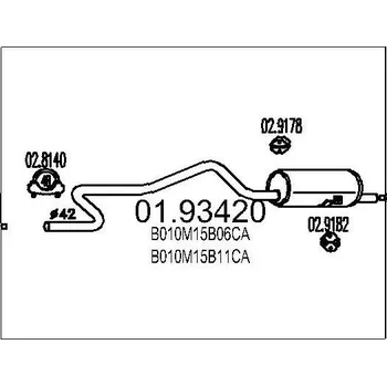 Tlumič výfuku Zadní tlumič výfuku MTS 01.93420