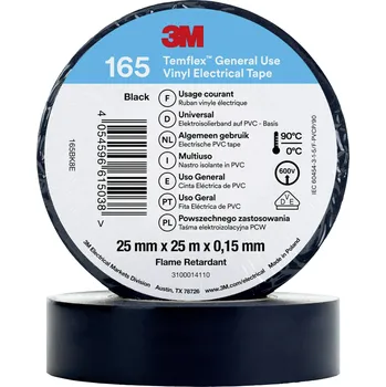 Izolační páska 3M 165BK8E izolační páska černá (d x š) 20 m x 25 mm 1 ks