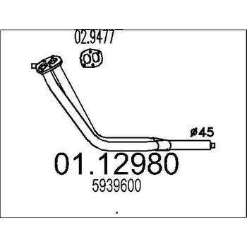 Výfuková trubka Výfuková trubka MTS 01.12980
