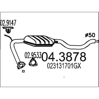 Katalyzátor Katalyzátor MTS 04.3878