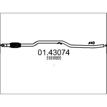 Výfuková trubka Výfuková trubka MTS 01.43074